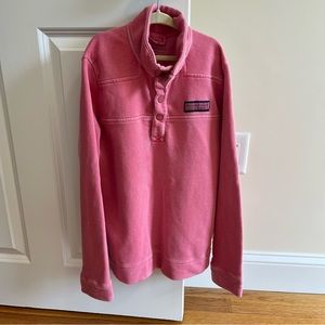 Vineyard Vines Snap Placket Shep Shirt Pink Pullover Sweatshirt Size M